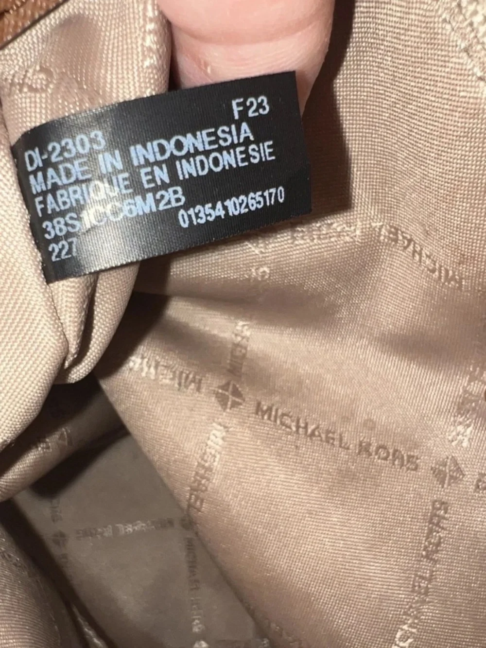 Michael Kors Ciara Brown Satchel monogram Signature Bag With Charm NO STRAP
